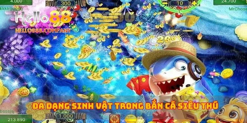 Đa dạng sinh vật trong bắn cá siêu thú